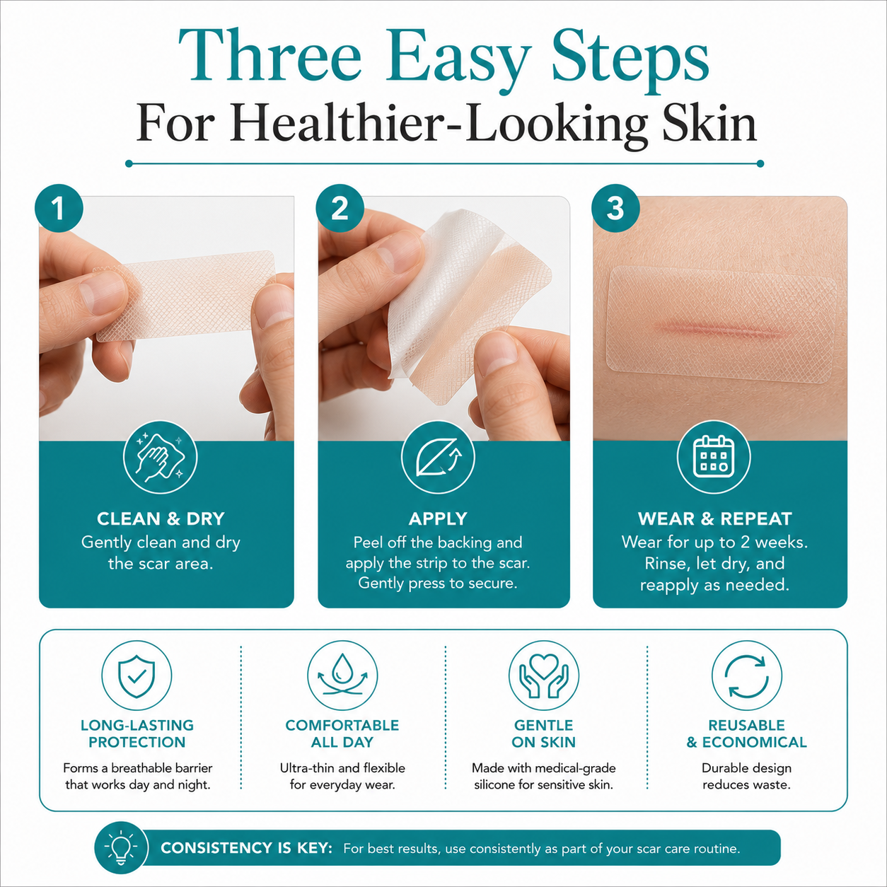 HealTape Pro- For Surgical, Burn & Acne Scars | Women & Men