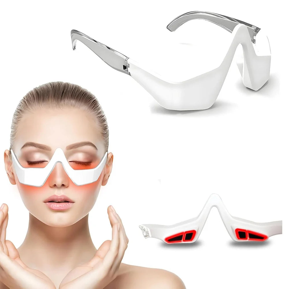 Under Eye Red Light Therapy Massager LED Beauty for Dark Circles Puffiness Wrinkles