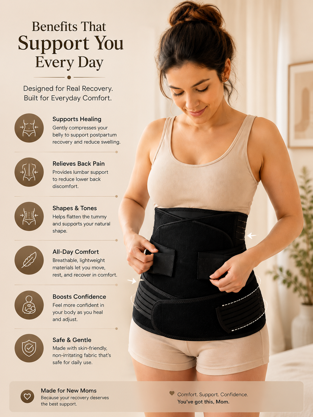 MomCare Pro™ – Post Pregnancy Belly Support Belt | After delivery