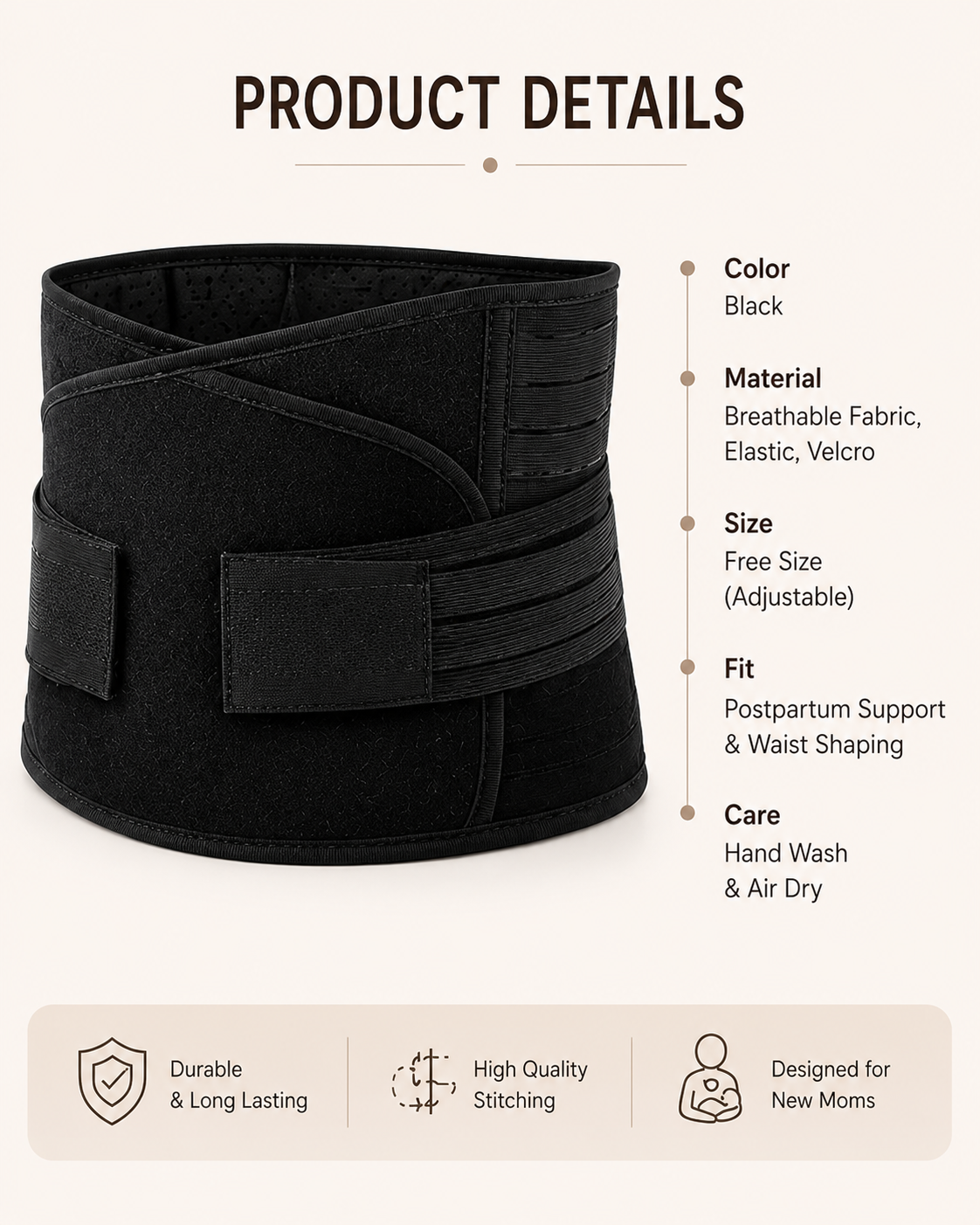 MomCare Pro™ – Post Pregnancy Belly Support Belt | After delivery