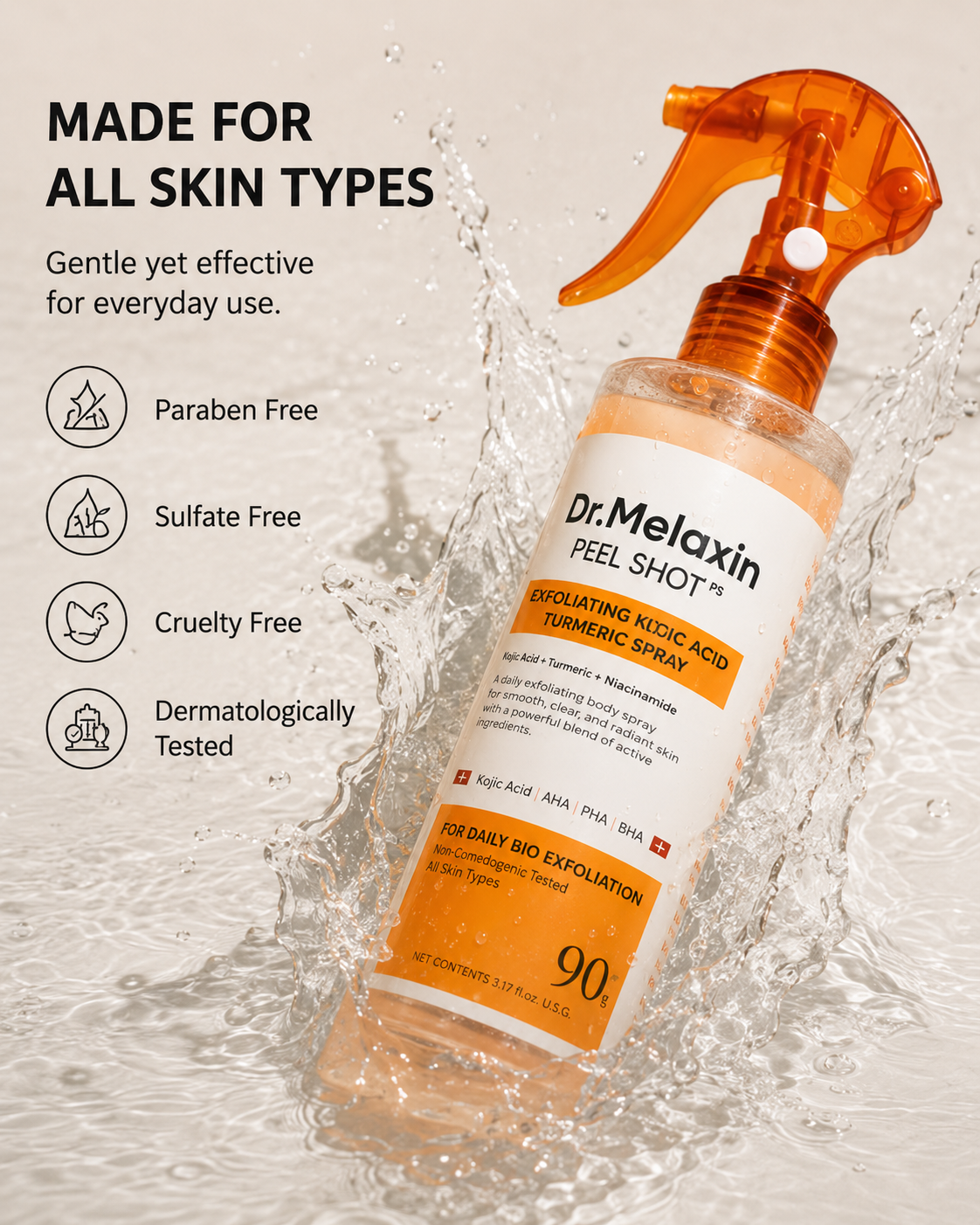 Dr.Melaxin Peel Shot ES — Exfoliating Kojic Acid Turmeric Spray
