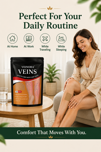 Veinora™ Spider & Varicose Vein Patches | Natural Herbal Leg Comfort Patch (12 PCS)