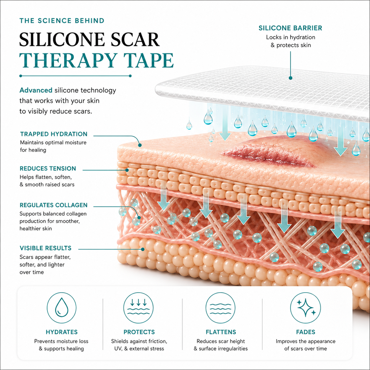 HealTape Pro- For Surgical, Burn & Acne Scars | Women & Men
