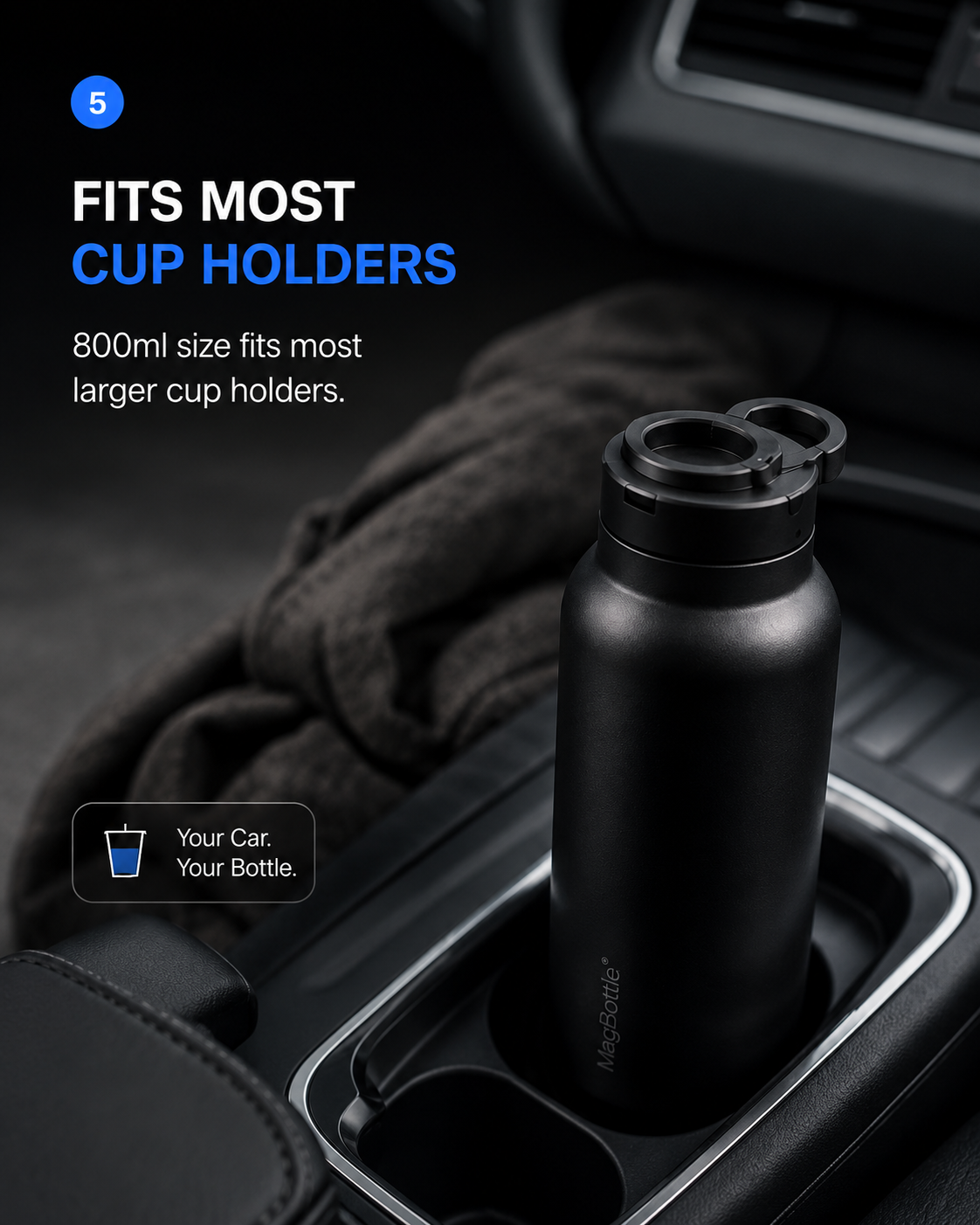 MagBottle | Magnetic Water Bottle with Phone Holder