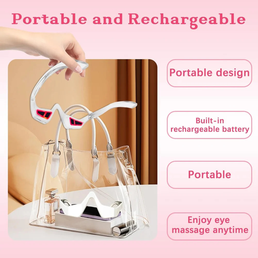 Under Eye Red Light Therapy Massager LED Beauty for Dark Circles Puffiness Wrinkles