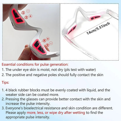 Under Eye Red Light Therapy Massager LED Beauty for Dark Circles Puffiness Wrinkles